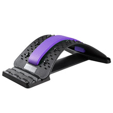Load image into Gallery viewer, Lumbar Traction Stretching Device Posture Corrector Waist Support Spine Pain Relief Back Massage Stretcher, White Blue, White Purple, Black Green, Black Blue, Black Purple, Black Red, Red White, White Green
