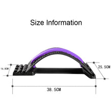 Load image into Gallery viewer, Lumbar Traction Stretching Device Posture Corrector Waist Support Spine Pain Relief Back Massage Stretcher, White Blue, White Purple, Black Green, Black Blue, Black Purple, Black Red, Red White, White Green