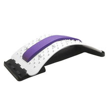 Load image into Gallery viewer, Lumbar Traction Stretching Device Posture Corrector Waist Support Spine Pain Relief Back Massage Stretcher, White Blue, White Purple, Black Green, Black Blue, Black Purple, Black Red, Red White, White Green