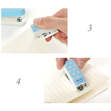 Load image into Gallery viewer, Deli Creative Stationery Geometry Stapler Colorful Fashion Stapler School Office Supplies Small, Size: 4.9*2.2cm, Random Color Delivery, 4.9x2.2cm