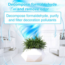 Load image into Gallery viewer, Dark Color Stripe Flower Pot + Imitation Ceramic Resin Base Magnetic Levitation Potted Plant Home Decoration, EU Plug