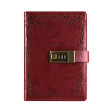 Load image into Gallery viewer, B6 Retro PU Cover Notebook Diary Book with Password Lock