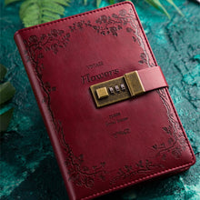 Load image into Gallery viewer, B6 Retro PU Cover Notebook Diary Book with Password Lock