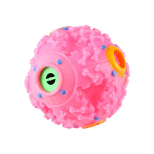 Load image into Gallery viewer, Pet Food Dispenser Squeaky Giggle Quack Sound Training Toy Chew Ball, Size: M, Ball Diameter: 9.2cm, Size: M, Pink