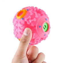 Load image into Gallery viewer, Pet Food Dispenser Squeaky Giggle Quack Sound Training Toy Chew Ball, Size: M, Ball Diameter: 9.2cm, Size: M, Pink