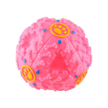 Load image into Gallery viewer, Pet Food Dispenser Squeaky Giggle Quack Sound Training Toy Chew Ball, Size: L, Ball Diameter: 11.5cm, Size: L, Pink