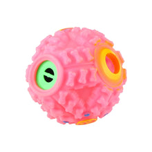 Load image into Gallery viewer, Pet Food Dispenser Squeaky Giggle Quack Sound Training Toy Chew Ball, Size: S, Ball Diameter: 7cm, Size: S, Pink