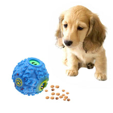 Load image into Gallery viewer, Pet Food Dispenser Squeaky Giggle Quack Sound Training Toy Chew Ball, Size: M, Ball Diameter: 9.2cm, Size: M, Blue