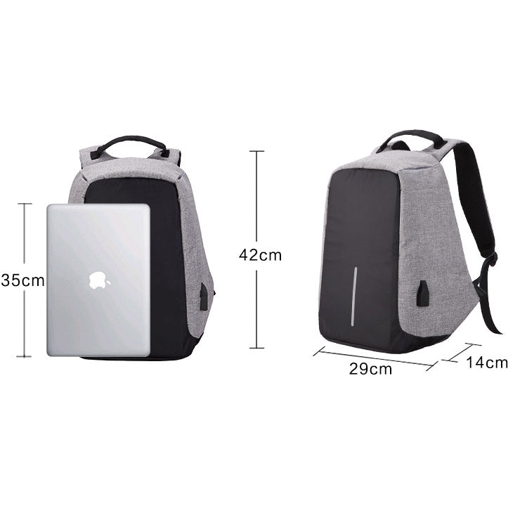 Multi-Function Large Capacity Travel Anti-theft Security Casual Backpack Laptop Computer Bag with External USB Charging Interface for Men / Women, Size: 42 x 29 x 14 cm