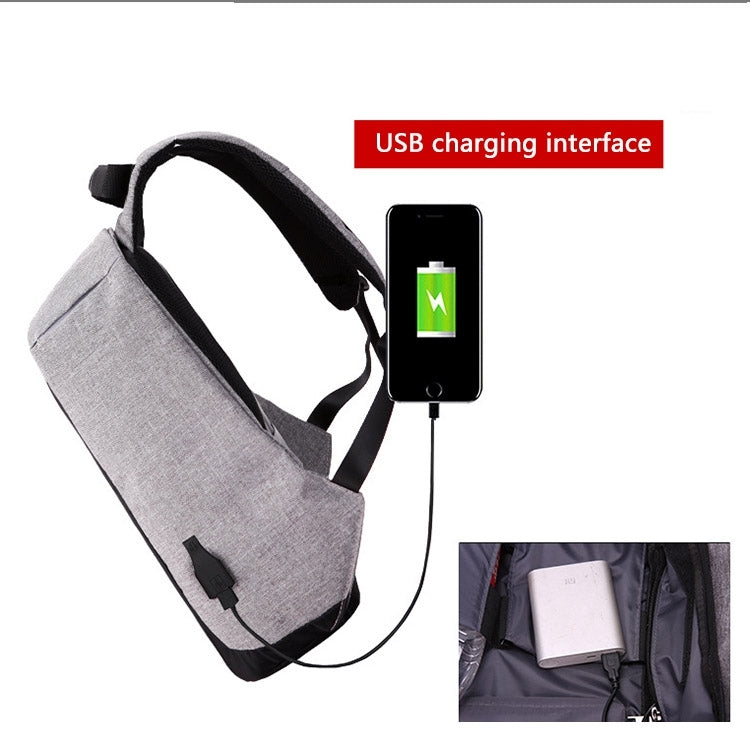Multi-Function Large Capacity Travel Anti-theft Security Casual Backpack Laptop Computer Bag with External USB Charging Interface for Men / Women, Size: 42 x 29 x 14 cm
