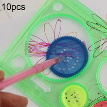 Load image into Gallery viewer, 10pcs Creative Million Flower Ruler Geometric Learning Rules Drawing Tools Fixed Student Painting Set Creative,Random Color Delivery, Million Flower
