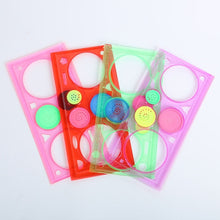 Load image into Gallery viewer, 10pcs Creative Million Flower Ruler Geometric Learning Rules Drawing Tools Fixed Student Painting Set Creative,Random Color Delivery, Million Flower
