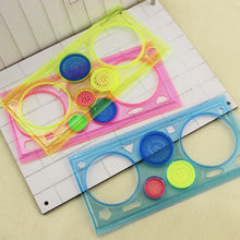 Load image into Gallery viewer, 10pcs Creative Million Flower Ruler Geometric Learning Rules Drawing Tools Fixed Student Painting Set Creative,Random Color Delivery, Million Flower