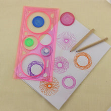 Load image into Gallery viewer, 10pcs Creative Million Flower Ruler Geometric Learning Rules Drawing Tools Fixed Student Painting Set Creative,Random Color Delivery, Million Flower