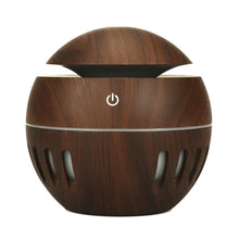 Load image into Gallery viewer, Wood Grain USB Hollowed-out Humidifier Seven Color Aromatherapy Lamp Automatic Alcohol Sprayer with Remote Control(Sky Blue), HC0372A, HC0372B, HC0372C, HC0372D, HC0372F, HC0372G, HC0372H, HC0372I, HC0372J, HC0372K