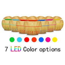 Load image into Gallery viewer, Wood Grain USB Hollowed-out Humidifier Seven Color Aromatherapy Lamp Automatic Alcohol Sprayer with Remote Control(Sky Blue), HC0372A, HC0372B, HC0372C, HC0372D, HC0372F, HC0372G, HC0372H, HC0372I, HC0372J, HC0372K