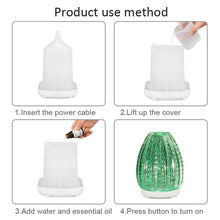 Load image into Gallery viewer, 100ml Creative Vase Shape Aromatherapy Machine 3D Glass Humidifier Automatic Alcohol Sprayer with Colorful LED Lamp, 3D Glass Humidifier