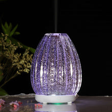 Load image into Gallery viewer, 100ml Creative Vase Shape Aromatherapy Machine 3D Glass Humidifier Automatic Alcohol Sprayer with Colorful LED Lamp, 3D Glass Humidifier