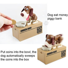 Load image into Gallery viewer, Creative Cartoon Edacious Puppy Automatic Money Eating Coin Saving Box, Dog Bank