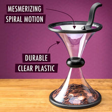 Load image into Gallery viewer, Vortex Bank Decompression Transparent Funnel Gravity Rotating Coin Storage Box, Funnel