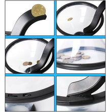 Load image into Gallery viewer, Vortex Bank Decompression Transparent Funnel Gravity Rotating Coin Storage Box, Funnel