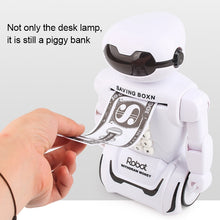 Load image into Gallery viewer, Multi-function Robot Piggy Bank Desk Lamp Code Money Box for Children, Robot Bank