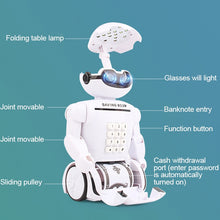 Load image into Gallery viewer, Multi-function Robot Piggy Bank Desk Lamp Code Money Box for Children, Robot Bank