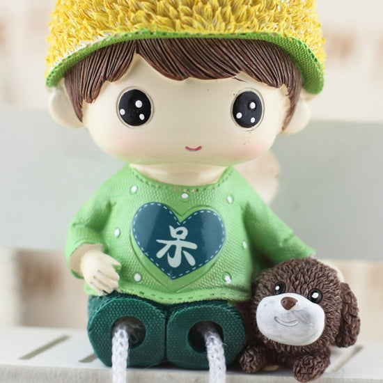 1 Pair Creative Resin Crafts Hanging Feet Adorkable Couple Dolls Ornaments Home Wedding Decoration Gift