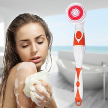 Load image into Gallery viewer, Multi-function Electric Waterproof Bath Cleansing Brush Long-handled Massage Brush, with 4 Brush Heads