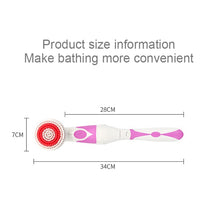 Load image into Gallery viewer, Multi-function Electric Waterproof Bath Cleansing Brush Long-handled Massage Brush, with 4 Brush Heads