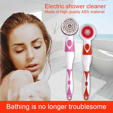 Load image into Gallery viewer, Multi-function Electric Waterproof Bath Cleansing Brush Long-handled Massage Brush, with 4 Brush Heads