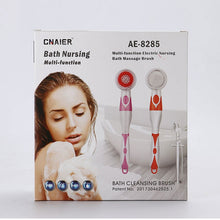 Load image into Gallery viewer, Multi-function Electric Waterproof Bath Cleansing Brush Long-handled Massage Brush, with 4 Brush Heads