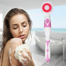 Load image into Gallery viewer, Multi-function Electric Waterproof Bath Cleansing Brush Long-handled Massage Brush, with 4 Brush Heads