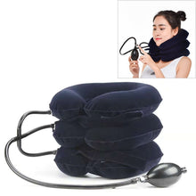 Load image into Gallery viewer, Household Full Cashmere Cervical Traction Instrument Neck Protection Inflatable Cervical Spine Massage Instrument, Full Cashmere (Black), Full Cashmere (Coffee), Full Cashmere (Grey), Full Cashmere (Blue), Full Cashmere (Purple), Full Cashmere (Rose Red)