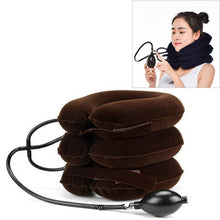 Load image into Gallery viewer, Household Full Cashmere Cervical Traction Instrument Neck Protection Inflatable Cervical Spine Massage Instrument, Full Cashmere (Black), Full Cashmere (Coffee), Full Cashmere (Grey), Full Cashmere (Blue), Full Cashmere (Purple), Full Cashmere (Rose Red)