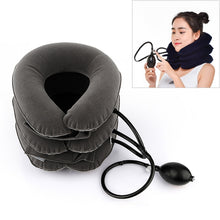 Load image into Gallery viewer, Household Full Cashmere Cervical Traction Instrument Neck Protection Inflatable Cervical Spine Massage Instrument, Full Cashmere (Black), Full Cashmere (Coffee), Full Cashmere (Grey), Full Cashmere (Blue), Full Cashmere (Purple), Full Cashmere (Rose Red)