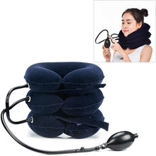 Load image into Gallery viewer, Household Full Cashmere Cervical Traction Instrument Neck Protection Inflatable Cervical Spine Massage Instrument, Full Cashmere (Black), Full Cashmere (Coffee), Full Cashmere (Grey), Full Cashmere (Blue), Full Cashmere (Purple), Full Cashmere (Rose Red)