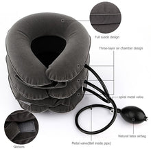 Load image into Gallery viewer, Household Full Cashmere Cervical Traction Instrument Neck Protection Inflatable Cervical Spine Massage Instrument, Full Cashmere (Black), Full Cashmere (Coffee), Full Cashmere (Grey), Full Cashmere (Blue), Full Cashmere (Purple), Full Cashmere (Rose Red)