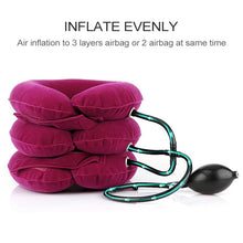 Load image into Gallery viewer, Household Full Cashmere Cervical Traction Instrument Neck Protection Inflatable Cervical Spine Massage Instrument, Full Cashmere (Black), Full Cashmere (Coffee), Full Cashmere (Grey), Full Cashmere (Blue), Full Cashmere (Purple), Full Cashmere (Rose Red)