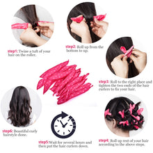 Load image into Gallery viewer, 20 PCS Cute Wave Point Hair Curler Sleeping Rabbit Ear Hair Roll