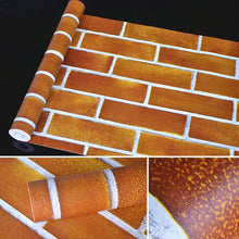 Load image into Gallery viewer, Horizontal Large Brick Creative 3D Stone Brick Decoration Wallpaper Stickers Bedroom Living Room Wall Waterproof Wallpaper Roll, Size: 45 x 1000cm, Horizontal large brick