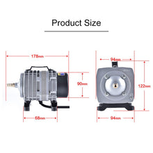 Load image into Gallery viewer, ACO-003 35W 65L/Min Electromagnetic Air Pump Compressor Seafood Fish Tank Increase Oxygen Air Flow Spliter, US Plug, ACO-003
