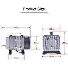 Load image into Gallery viewer, ACO-004 58W 75L/Min Electromagnetic Air Pump Compressor Seafood Fish Tank Increase Oxygen Air Flow Spliter, US Plug, ACO-004