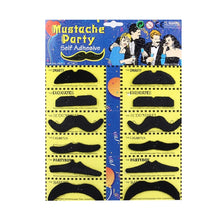 Load image into Gallery viewer, 12 in 1 Funny Halloween Props Self-adhesive Fake Mustaches Kit, Mustaches Kit