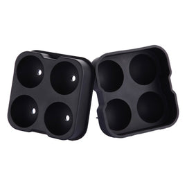 Ball Shape 4-Grid Silicone Ice Cube Mold, Ball Shape
