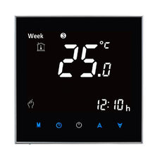 Load image into Gallery viewer, BHT-2001 3A Load Water Heating Type LCD Digital Heating Room Thermostat, Display Clock / Temperature / Time / Week / Heat etc., BHT-2001 3A (Black)