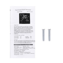 Load image into Gallery viewer, BHT-2001 3A Load Water Heating Type LCD Digital Heating Room Thermostat, Display Clock / Temperature / Time / Week / Heat etc., BHT-2001 3A (Black)