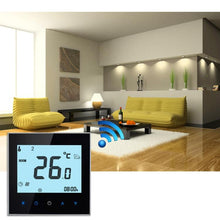 Load image into Gallery viewer, BHT-1000-GA-WIFI 3A Load Water Heating Type Touch LCD Digital WiFi Heating Room Thermostat, Display Clock / Temperature / Periods / Time / Week / Heat etc., BHT-1000 3A (Black), BHT-1000 3A (White)