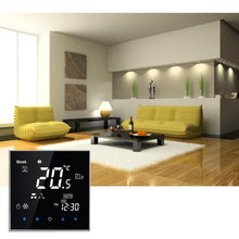 Load image into Gallery viewer, BAC-2000 Central Air Conditioning Type Touch LCD Digital 2-pipe Fan Coil Unit Room Thermostat, Display Fan Speed / Clock / Temperature  / Time / Week / Heat etc., BAC-2000 (Black), BAC-2000 (White)