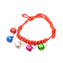Load image into Gallery viewer, 10 PCS Hand-Woven Adjustable Pet Bell Collars, Adjustable Perimeter: 18-32cm, Random Color Delivery, djustable Pet Bell Collars